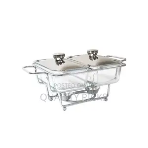 1.3L Multi-Purpose Double Glass Chafing Dish Food Warmers-