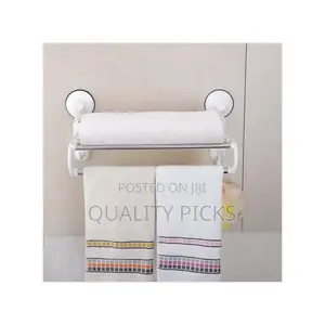 Kitchen and Bathroom Towel Rack With Magic Suction Cup