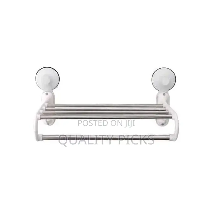 Kitchen and Bathroom Towel Rack With Magic Suction Cup