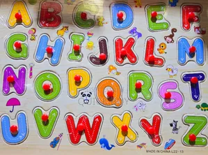 Colorful Design Wooden Alphabet Puzzle for Kids