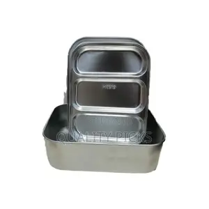 Stainless Steel Rectangle Lunch Box With Buckle Leak-Proof