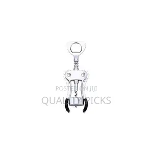 Portable Corkscrew Soda, Beer, Wine Bottle Opener - Silver