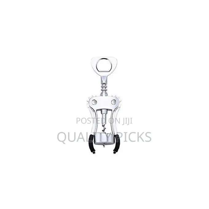 Portable Corkscrew Soda, Beer, Wine Bottle Opener - Silver