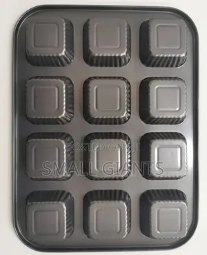 12 PCS Cup Cake/Muffin Square Non-Stick Baking Pan