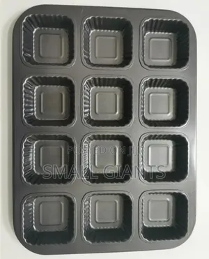 12 PCS Cup Cake/Muffin Square Non-Stick Baking Pan