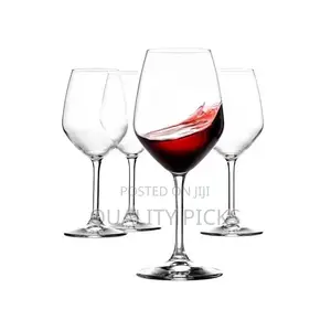 Glass 4 Pieces of Wine Glasses-Colorless.