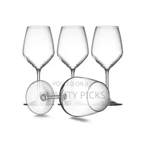 Diamond Stem Wine Glasses- 6 Pieces,Colorless