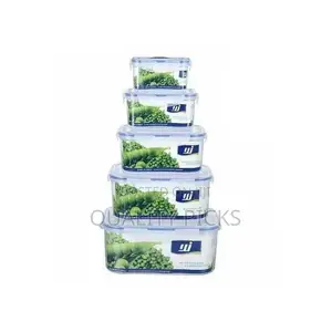 5 Piece Airtight Food Storage Containers Tins With Lid