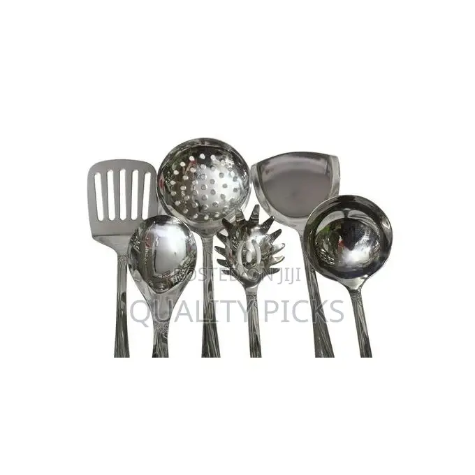 7 Piece Kitchen Tool Cooking Utensils/Serving Spoons-Silver
