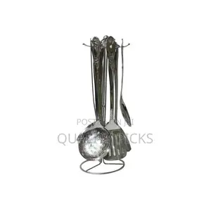 7 Piece Kitchen Tool Cooking Utensils/Serving Spoons-Silver