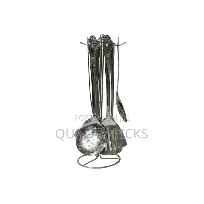 7 Piece Kitchen Tool Cooking Utensils/Serving Spoons-Silver