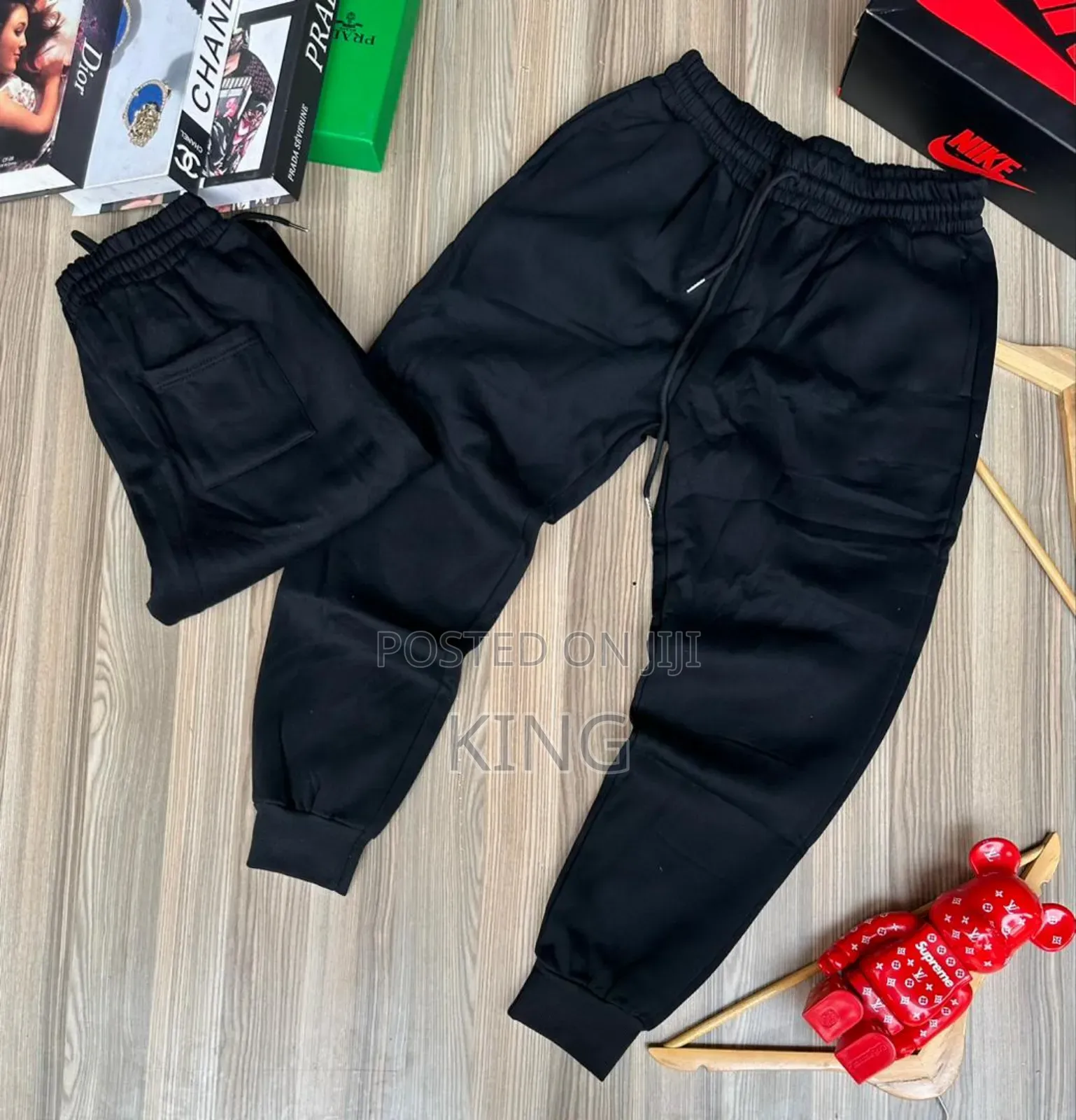 Triple Black Sweater Pants. New