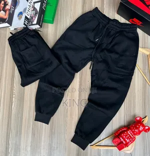 Triple Black Sweater Pants. New