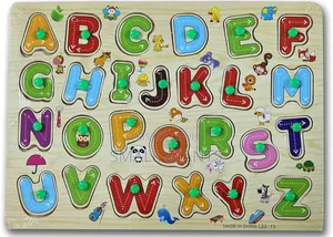 Wooden ABC Learning Puzzle Toy for Kids