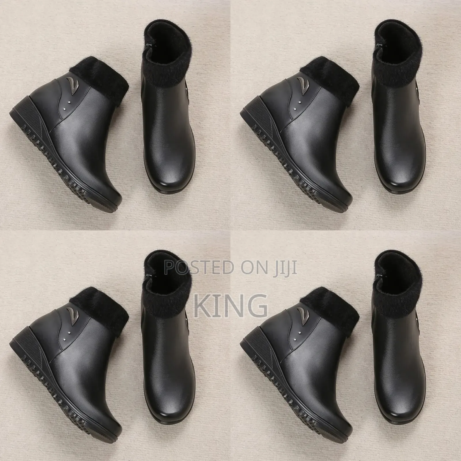 Black Simple Classic Boots