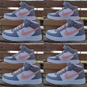 Nike Air Force 1 White Pink Grey Sneakers