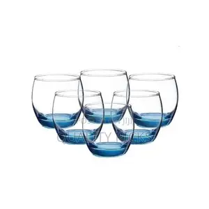 Luminarc 6 Pieces of Oval Luminarc Glasses-Blue.