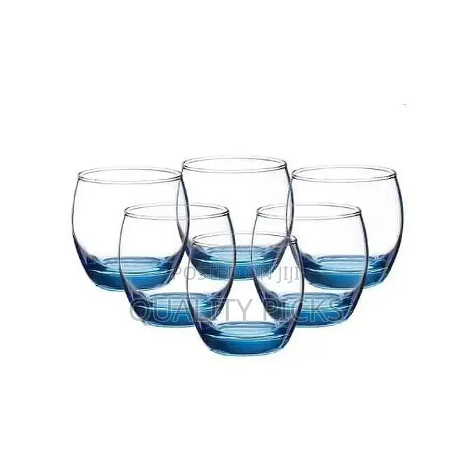 Luminarc 6 Pieces of Oval Luminarc Glasses-Blue.
