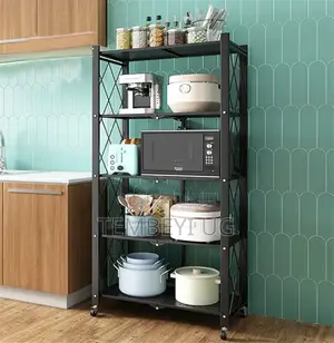 Foldable Steel 5 Tier Kitchen Storage Rack