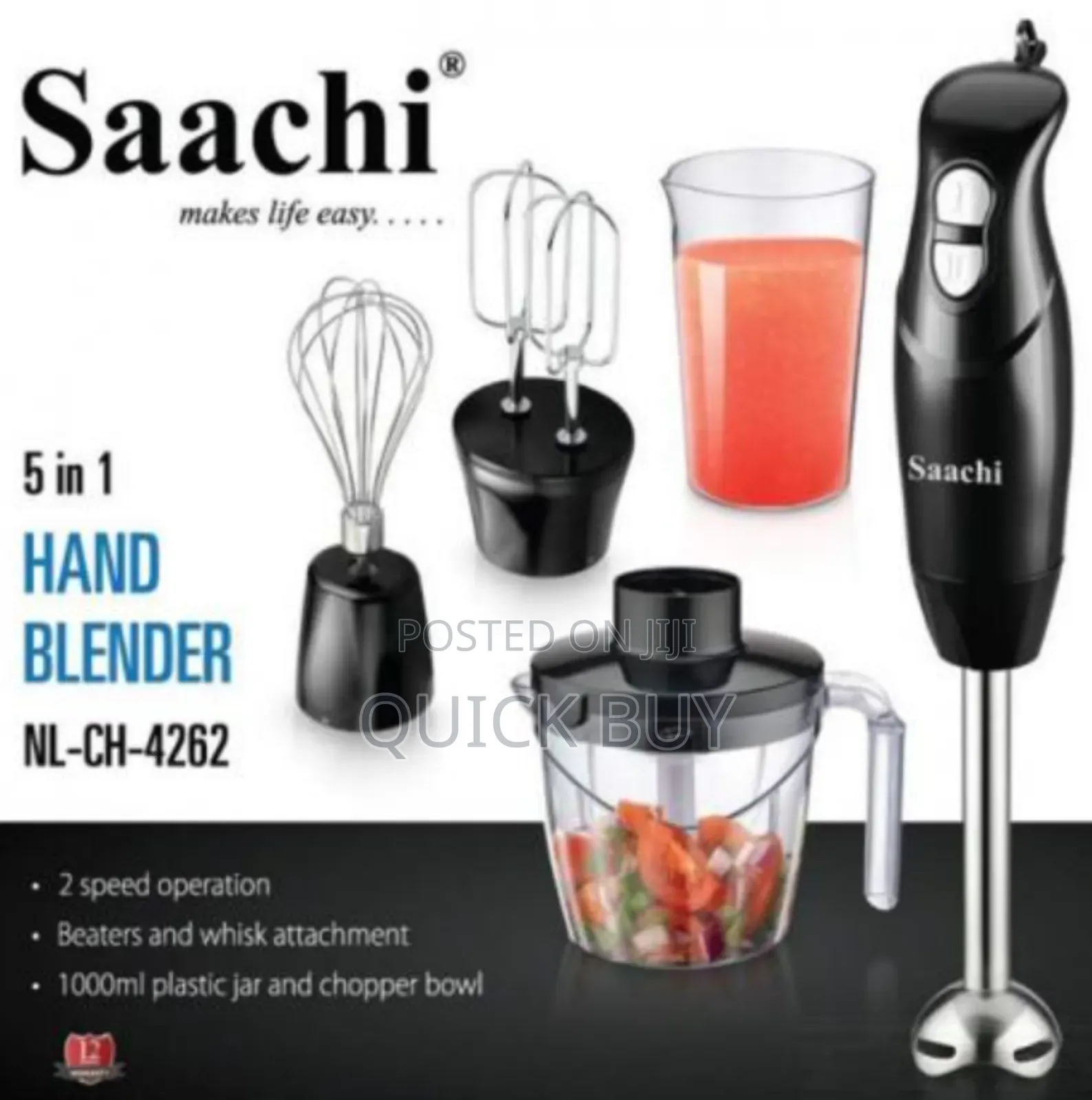 Handy Premium Original Saachi 5in 1 Hand Blender Versatile