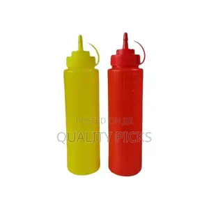 2 PCS Plastic Squeeze Dispenser Vinegar Tomato Sauce Bottles