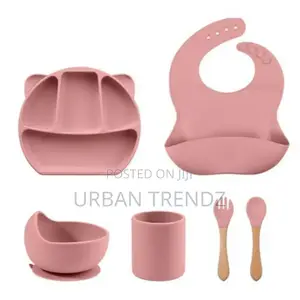 Baby Feeding Set,Silicone Divided Plate With Suction,