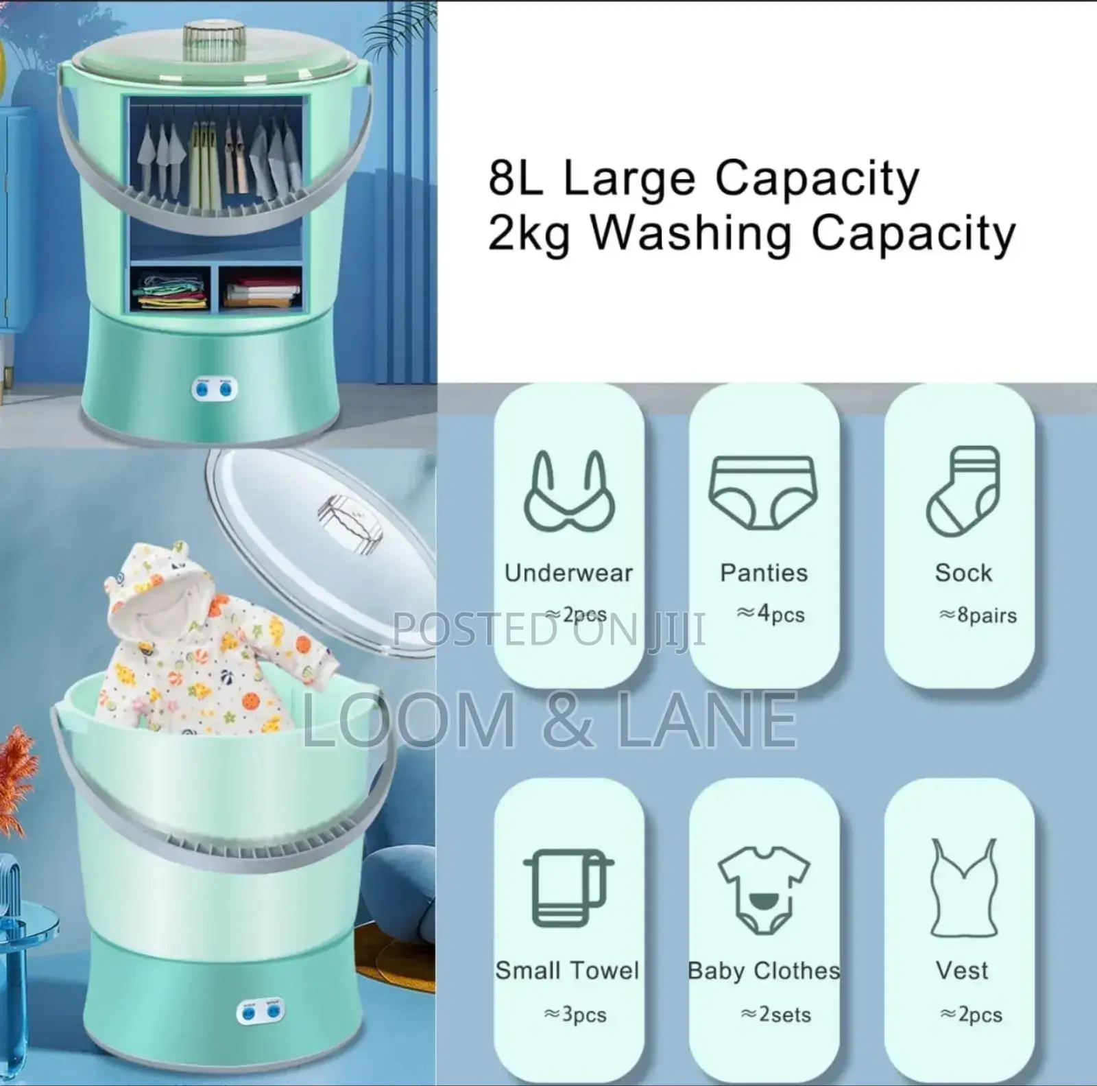Portable Replaceable 8litre Washing Machine
