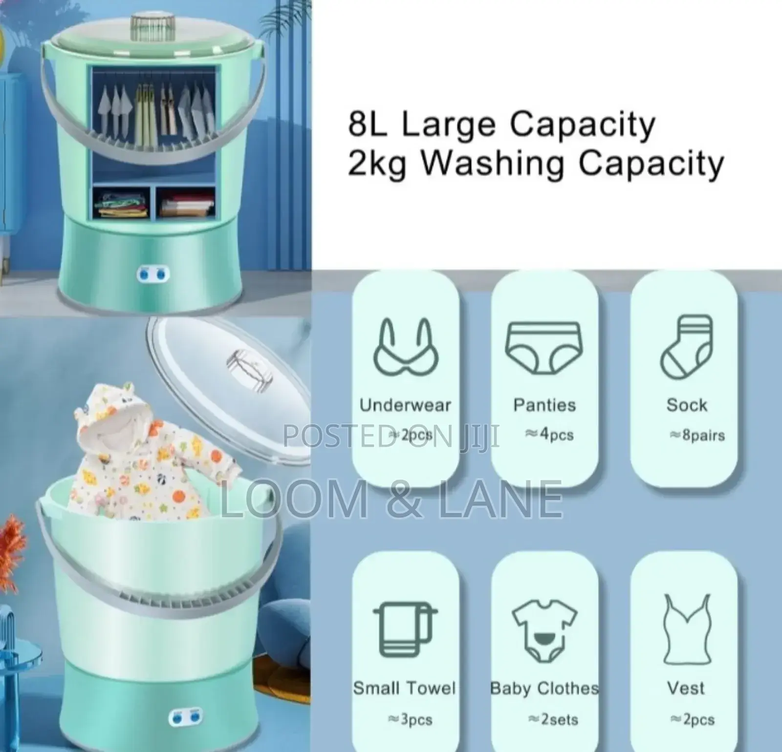 Brand New Foldable Portable 2kg Washing Machine