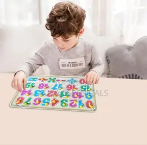 Wooden 123 Counting Numbers Learning Educational Puzzle