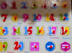 Wooden 123 Counting Numbers Learning Educational Puzzle