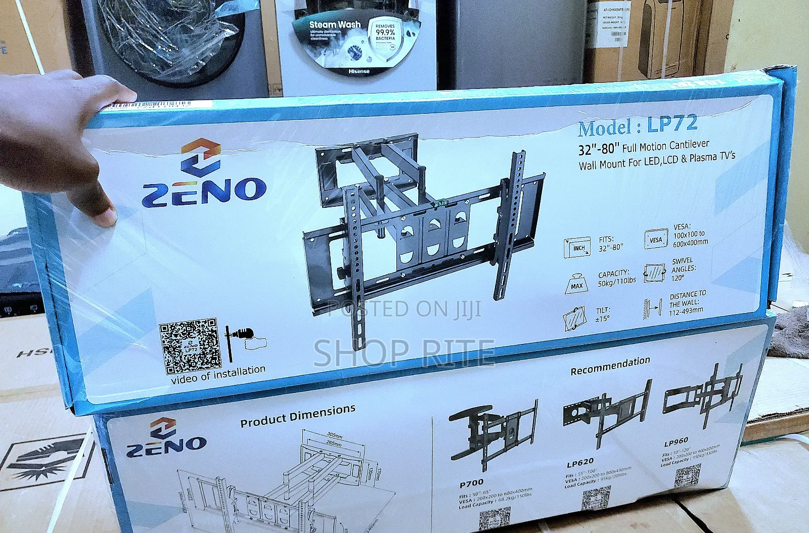 Zeno Original Adjustable Rollable TV Wall Mount.