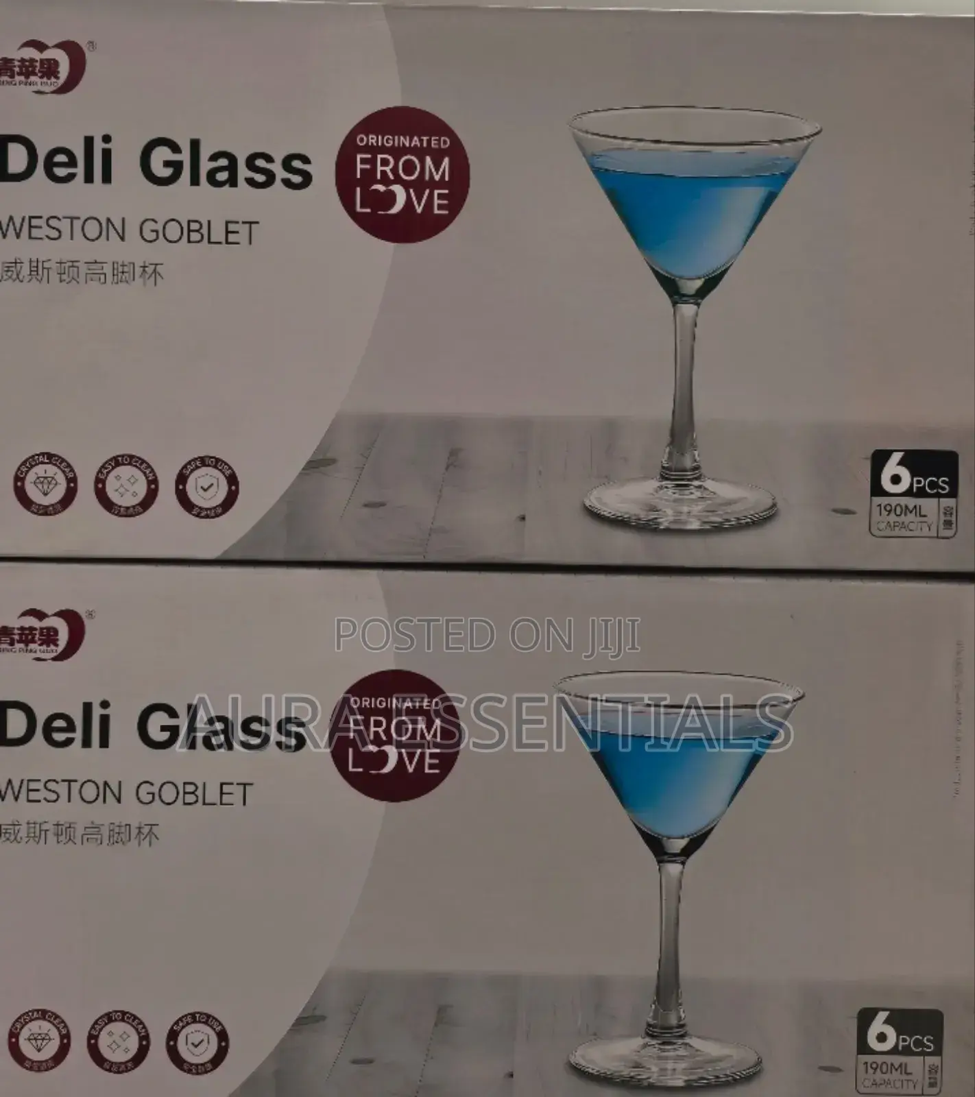 190ml Quality Deli Martini Wine Glasses