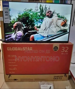 Global Star 32" Digital Frameless Tv Inbuilt Free to Air.