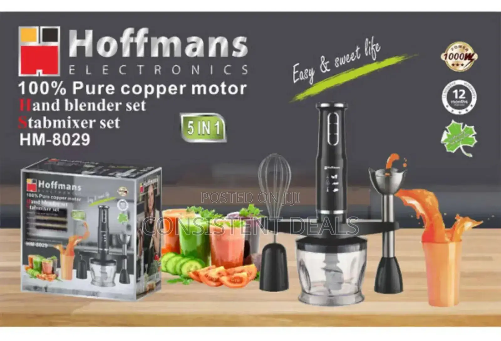 Hoffmans 5in1 Electric Hand Blender Set