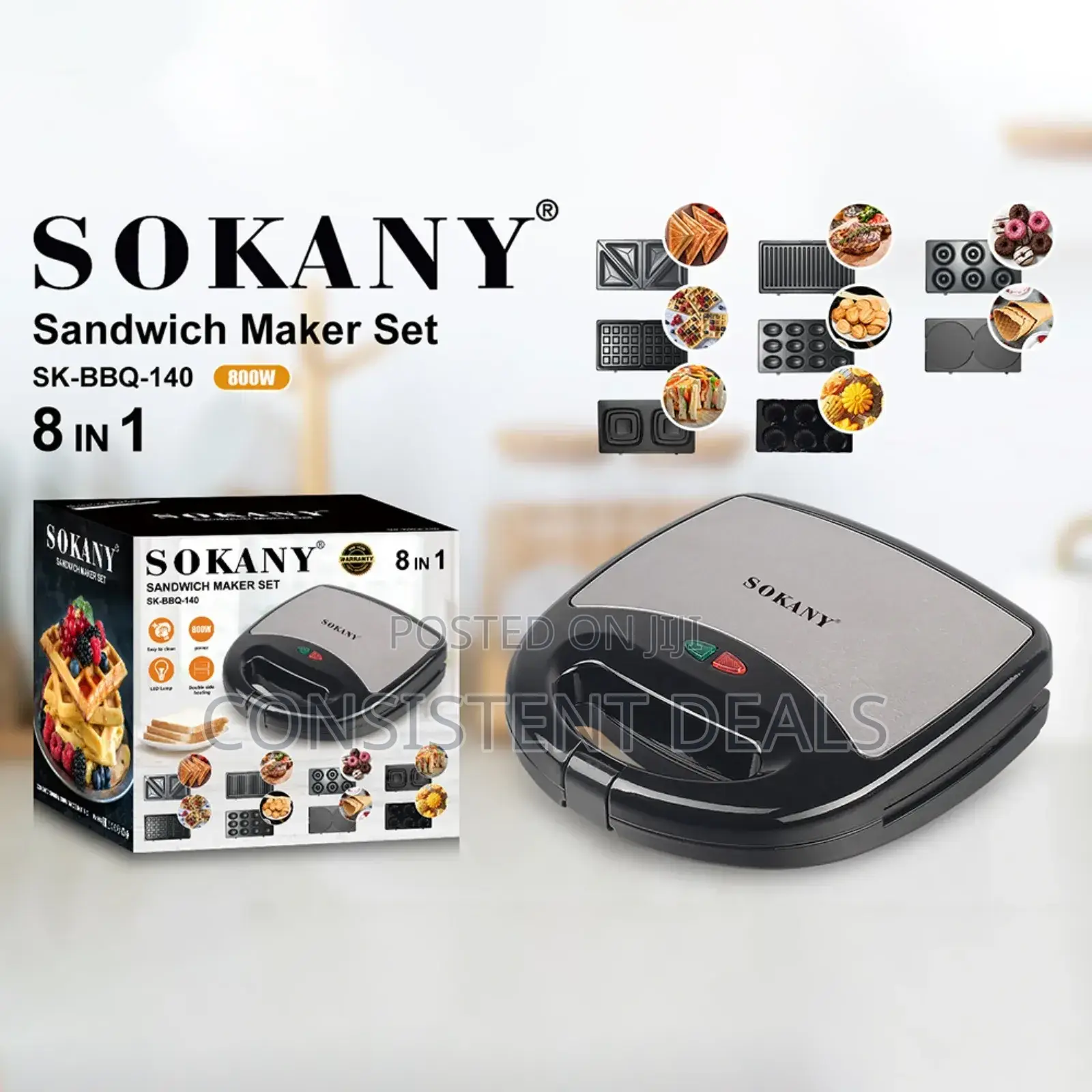 Sokany 8in1 Sandwich Maker