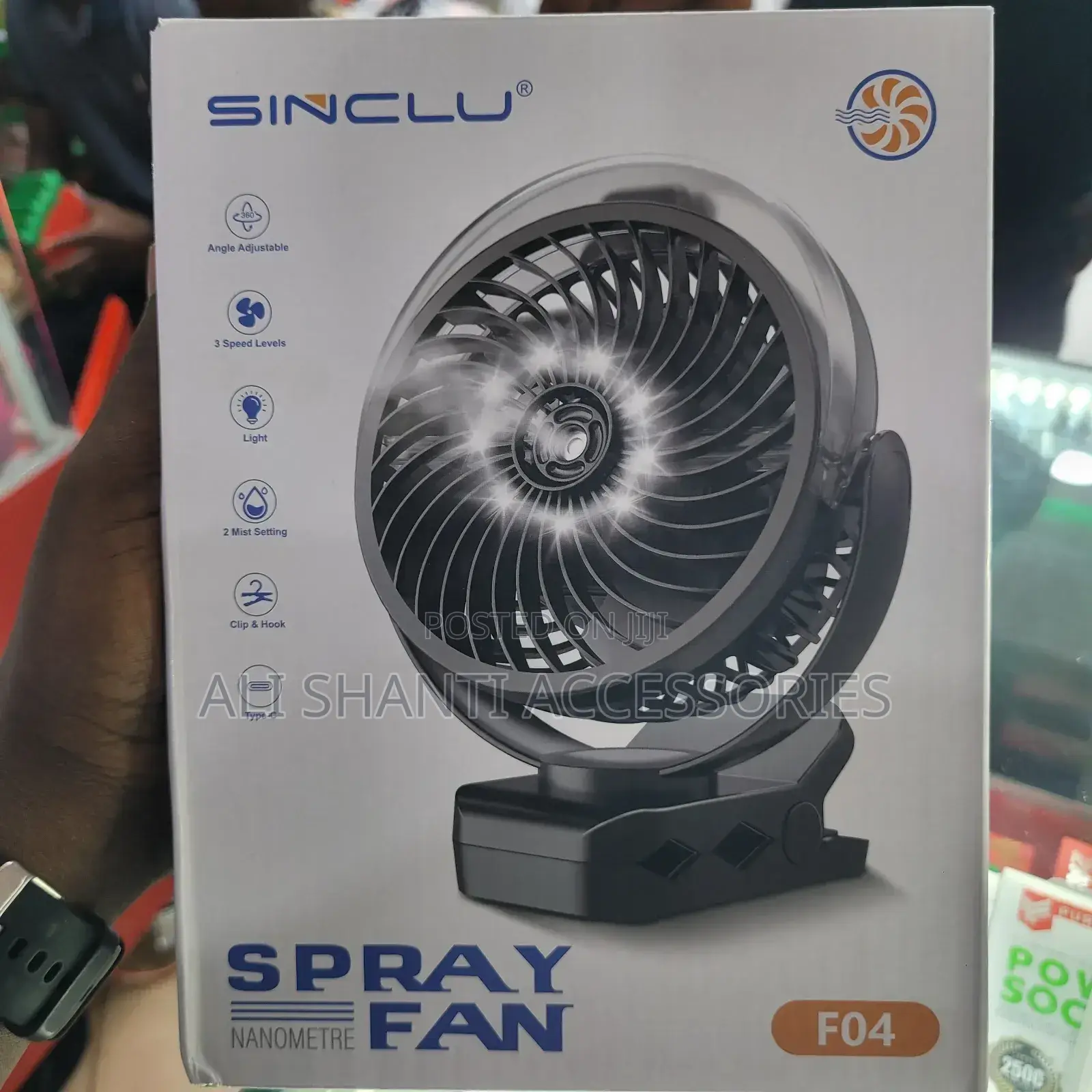 Portable Desktop Table Rechargeable Spray Fan