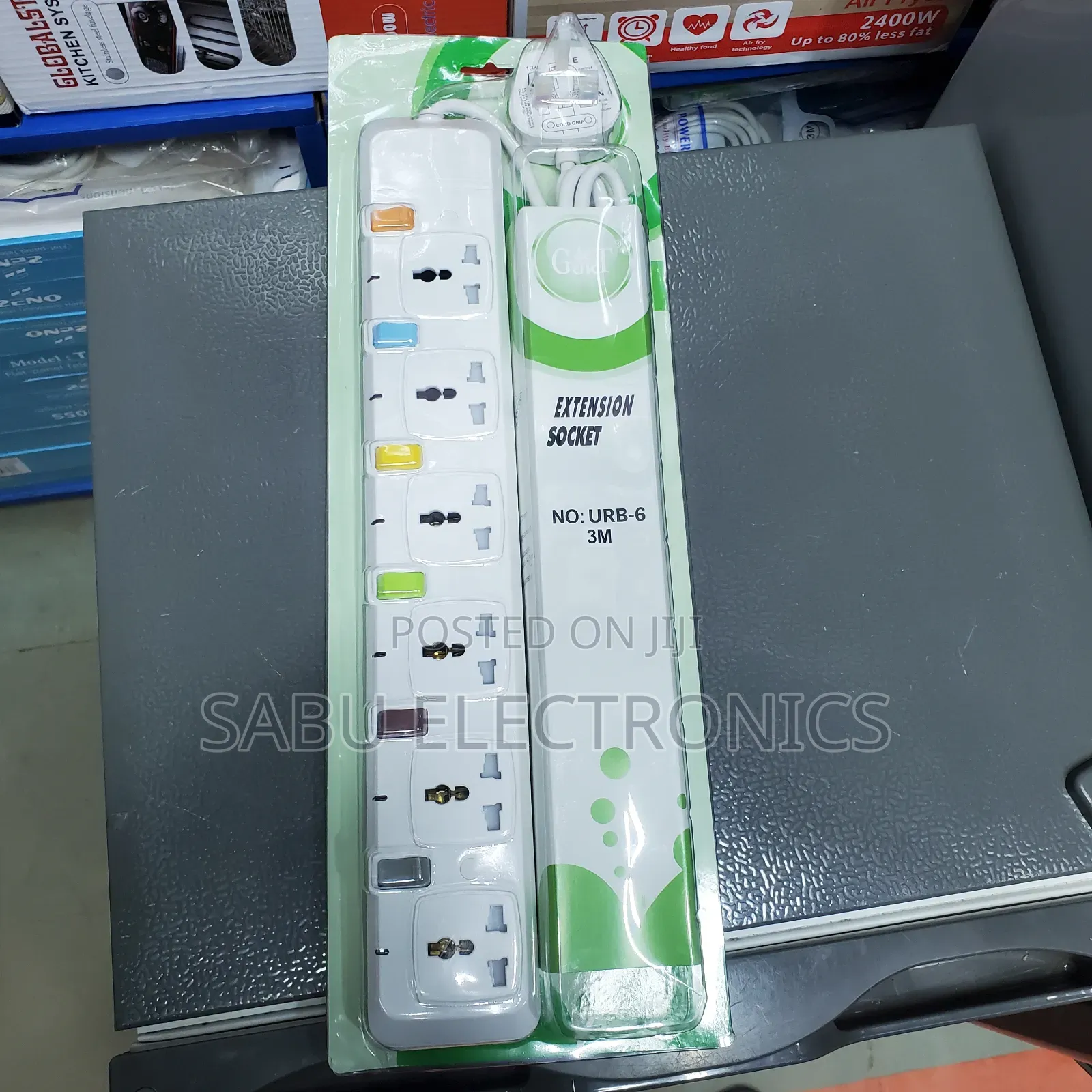 6 Outlets Extension Cable -Best Quality -3m Cable Extension
