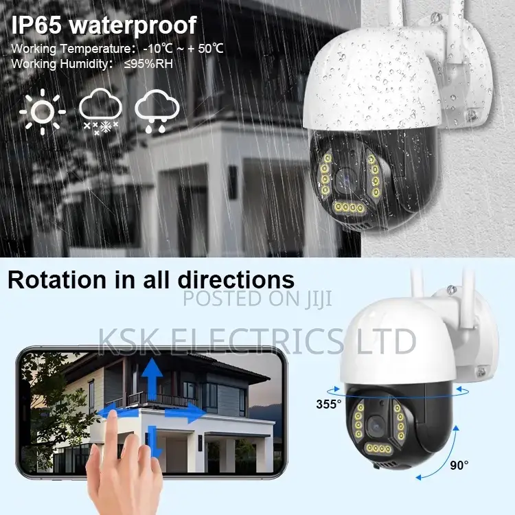 3MP V380 Pro Outdoor Camera IP66 4G Sim Card LTE Security Al