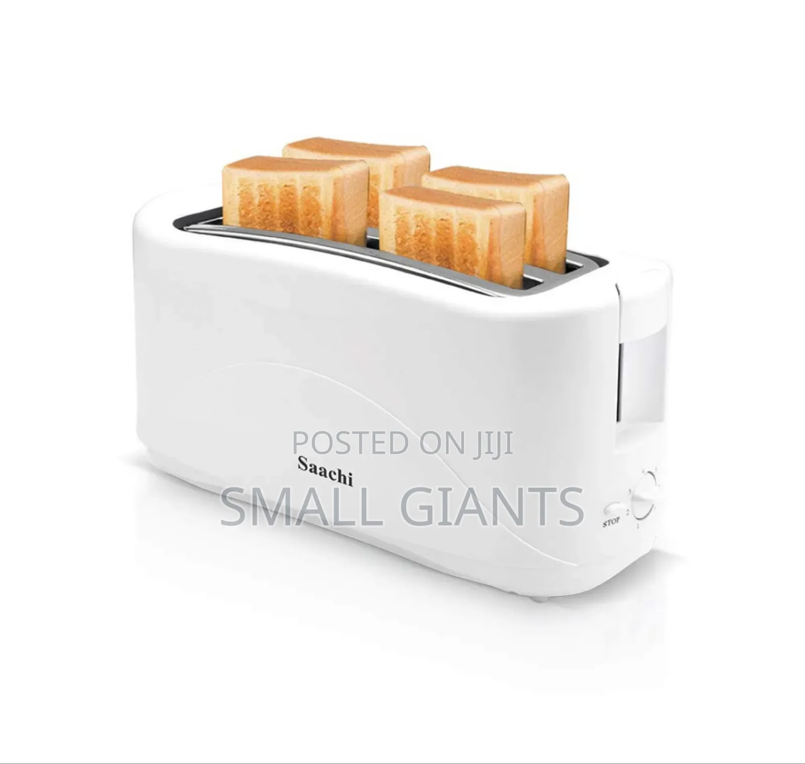 Saachi Electric 4 Slices Toaster With Automatic Pop-Up/White
