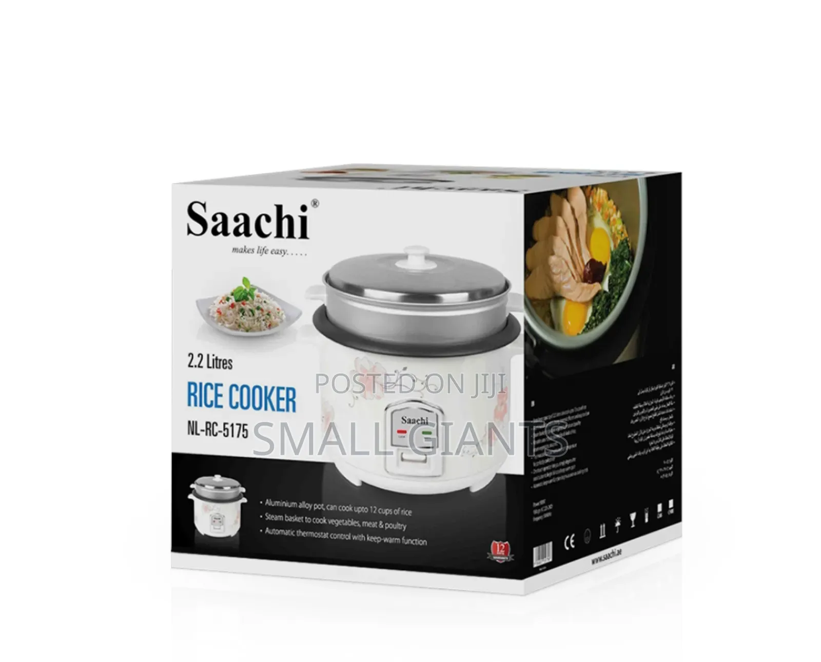 Saachi 2.2L Rice Cooker With a Keep Warm Function