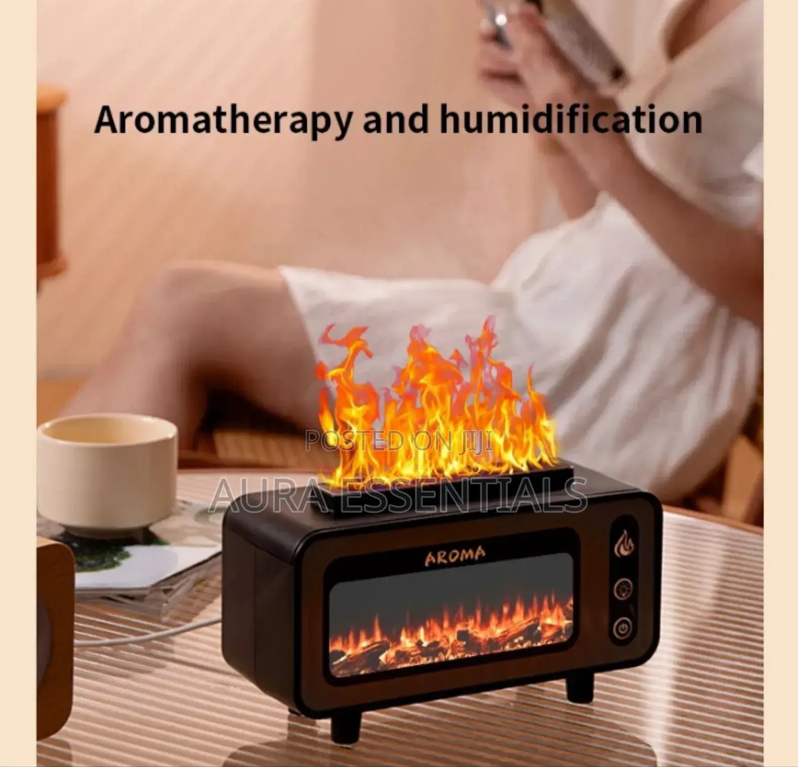3D Simulated RGB Fire Flame Air Humidifier