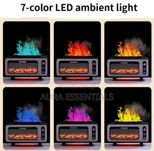3D Simulated RGB Fire Flame Air Humidifier