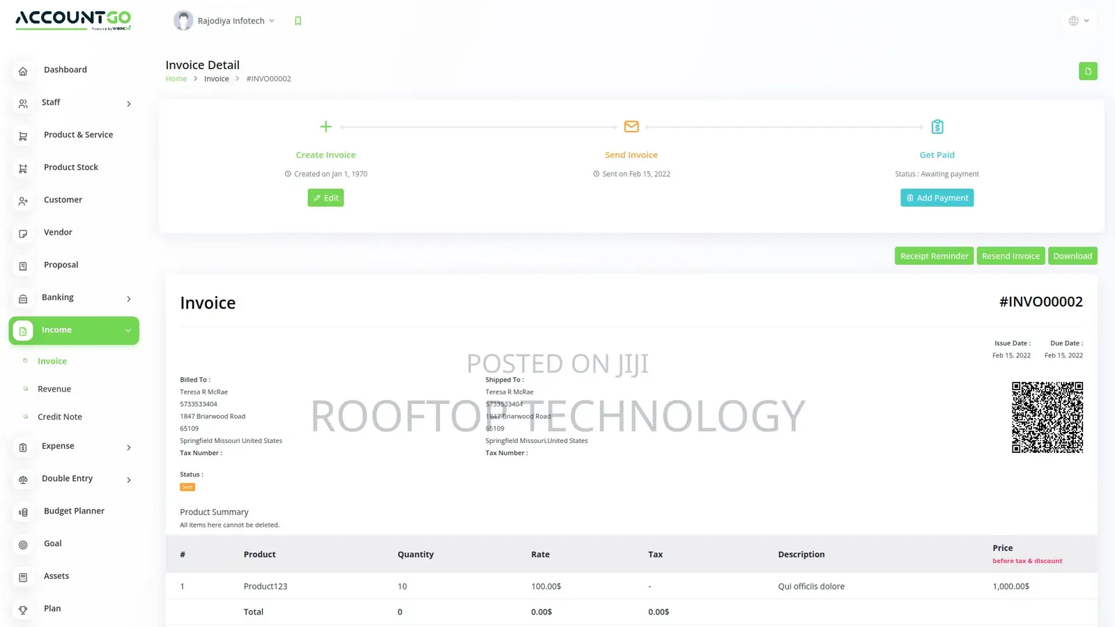 Accountgo Saas - Accounting and Billing Tool