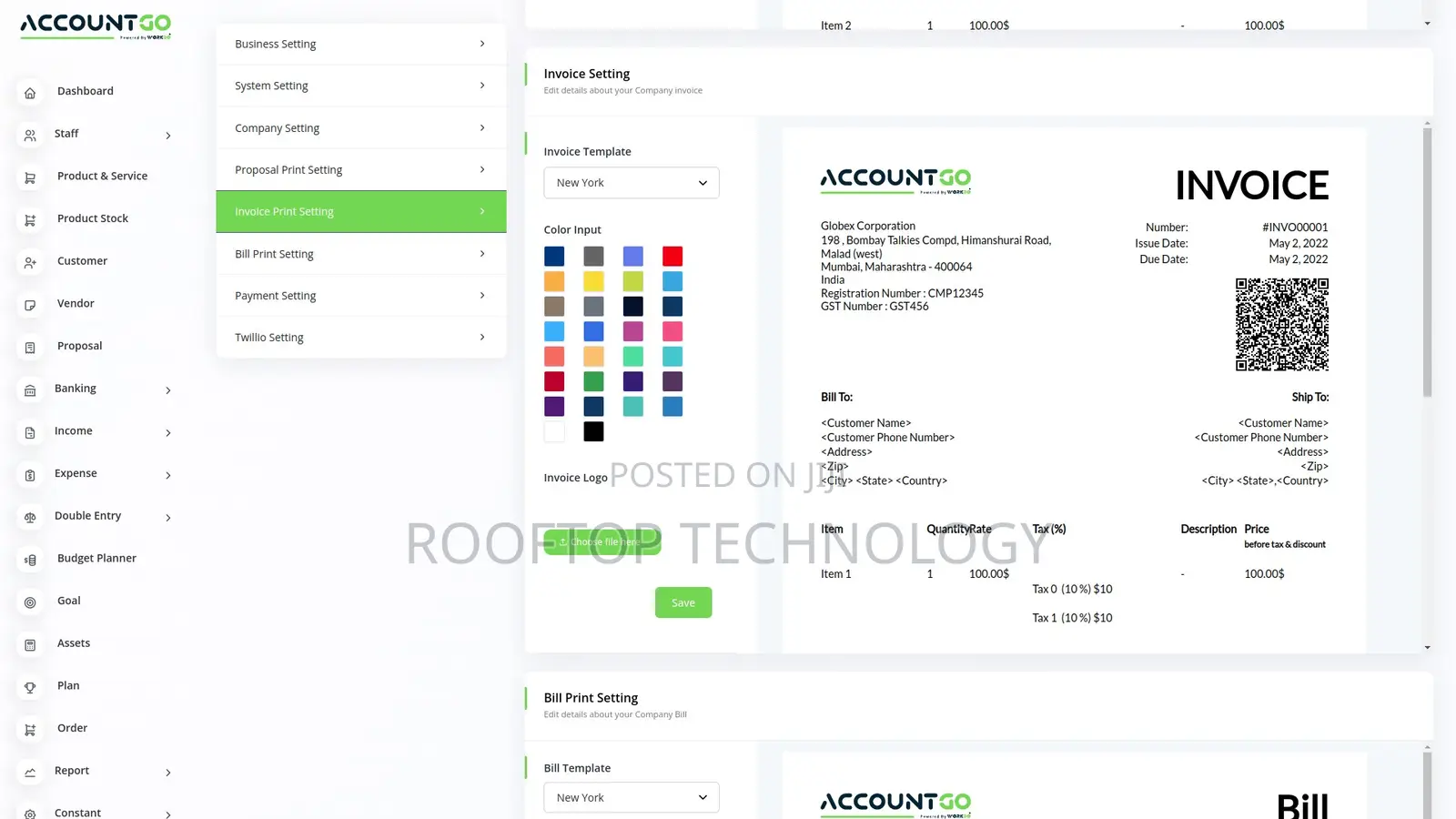 Accountgo Saas - Accounting and Billing Tool