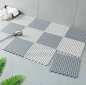 Anti-Slip, Skid Proof Plastic Bathroom Shower Mats (6pcs)