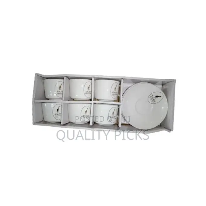 Restaurants and Office 6 Piece Tea Coffee Cups and 6 Saucers