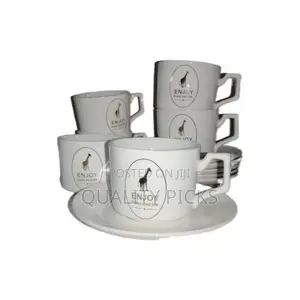 Restaurants and Office 6 Piece Tea Coffee Cups and 6 Saucers