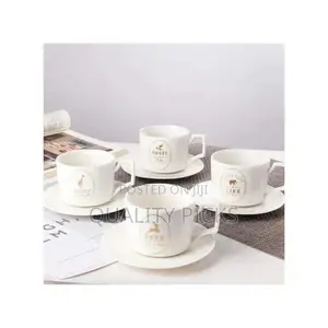 Restaurants and Office 6 Piece Tea Coffee Cups and 6 Saucers