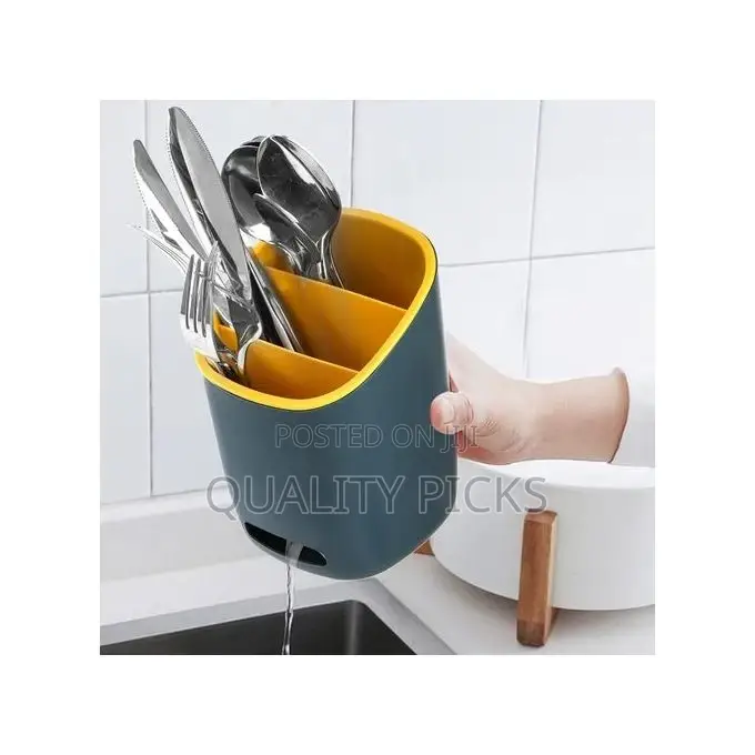 Plastic Kitchen Utensil Holder Cultery Drainer Caddy