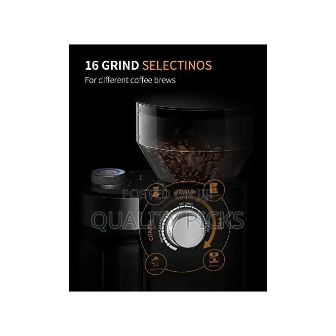 Electric Coffee Grinder 2.0, Adjustable Burr Mill